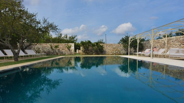The pool at Masseria Trapana.