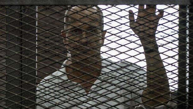 Peter Greste is in Cairo prison, convicted of broadcasting false news and aiding a "terrorist organisation".
