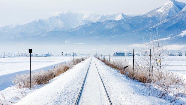 A railroad through Hokkaido, Japan’s most northern main island.