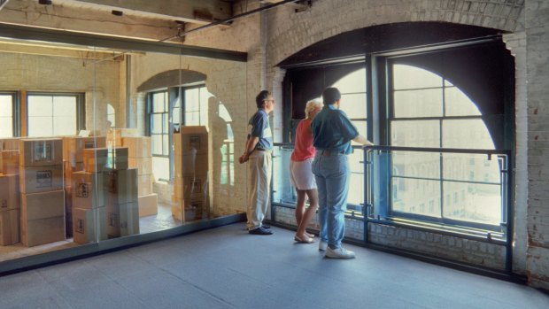 Clear glass encases the spot from where Oswald took aim, but visitors can stand at the window immediately adjacent to it..