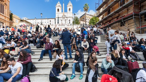 Rome's famous Spanish Steps. How many steps are there?