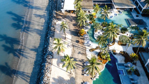 The main appeal of the location is its convenience: guests can land at Nadi airport and be in the resort pool within an hour and a half of landing.