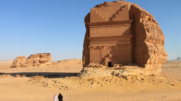 Mada'in Saleh, a UNESCO World Heritage Site, in Saudi Arabia.