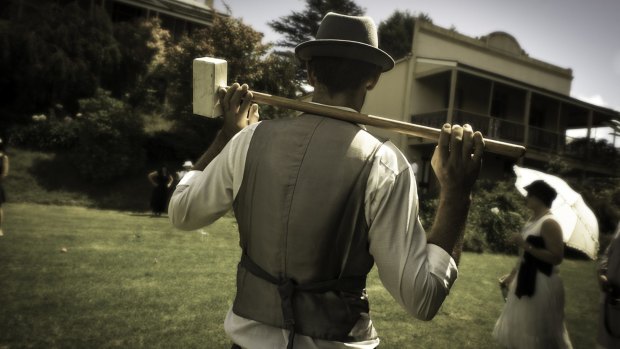 Croquet on the lawn at the Roaring 20s Festival.