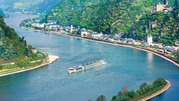 Evergreen Tours' Emerald Star has panoramic views of the Rhine Gorges - whereas by car you'd only get half.