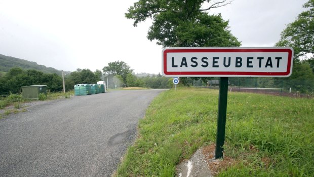 The entrance to the village of Lasseubetat in south-west France, population 250.