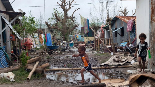 President Baldwin Lonsdale said the cyclone that hammered the tiny South Pacific archipelago in 2015 was a "monster" that destroyed or damaged 90 per cent of the buildings in the capital and forced the nation to start anew. 