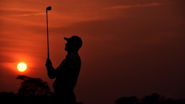 A player plays a shot in Shenzhen at the weekend.