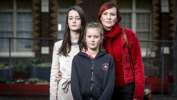 Jo Fallshaw and her daughters Akira and Asha. 