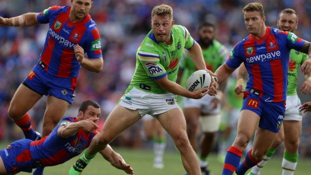 Staying in green: Elliott Whitehead has extended his contract with the Raiders.