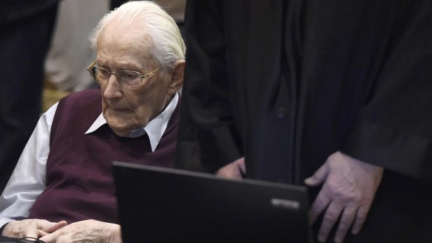 Oskar Groening, defendant and former Nazi SS officer dubbed the "bookkeeper of Auschwitz".