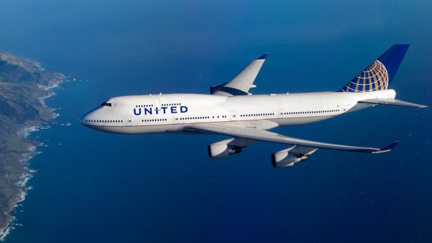 最后的747年美国联合航空公司的航班从旧金山到夏威夷。