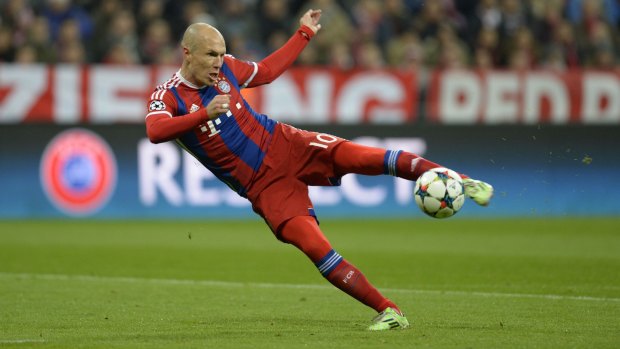 Arjen Robben was replaced with a thigh injury mid-way through the first half.