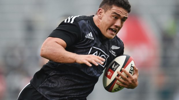On the charge: Codie Taylor of New Zealand Maori.