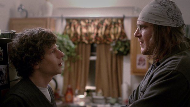 Jesse Eisenberg and Jason Segel in <i>The End of the Tour</i>.