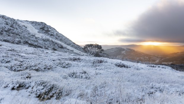 There's a chill in the air: Perisher received early snow in April.