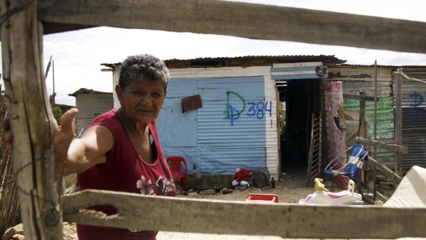 Houses used by migrants in San Antonio, Venezuela, have been marked for demolition.