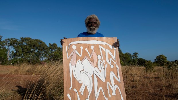 Mawurndjul is known for bark painting, carving, weaving, and lately batik.