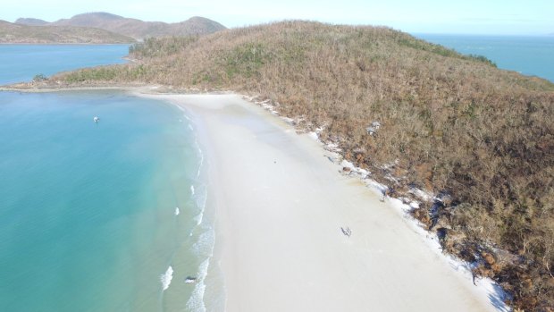 The Whitsundays' Whitehaven Beach, after the Cyclone Debbie clean-up.
