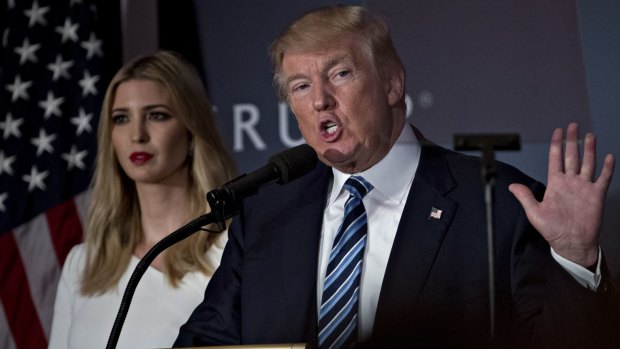 Ivanka Trump with her father Donald on the campaign trail. 