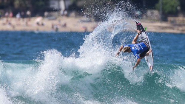 Kolohe Andino competes in the Australian Open of Surfing at Manly Beach on Thursday. 
