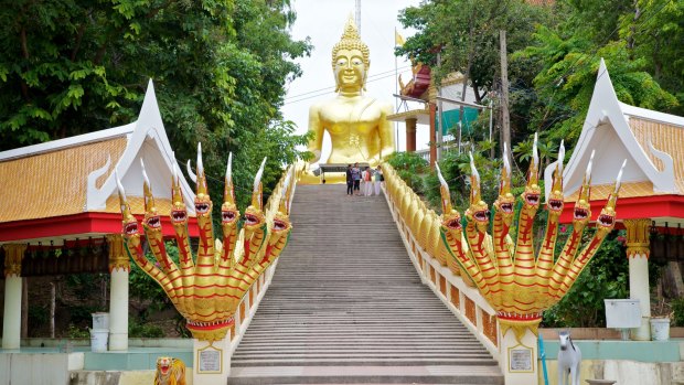 Steps leading up to the statue of the Big Buddha in Pattaya.
