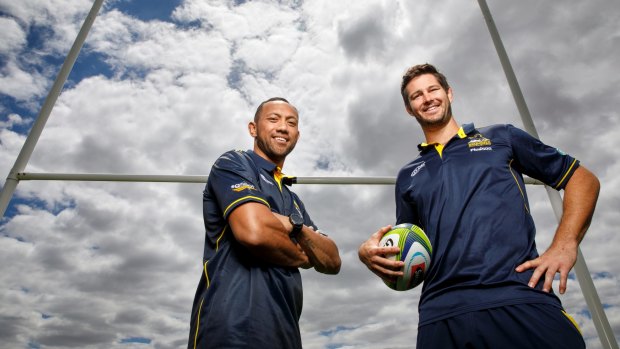 Brumbies co-captains Christian Lealiifano and Sam Carter.