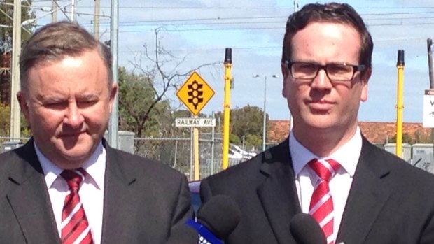 Matt Keogh (right), with Anthony Albanese, has been accused of negativity.
