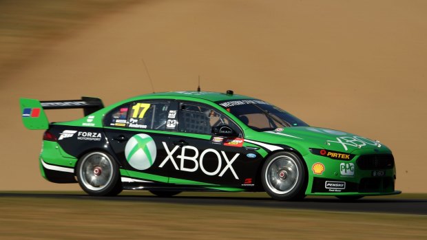 Failed to deliver: Marcos Ambrose drives the DJR Team Penske Ford during practice for the Bathurst 1000.