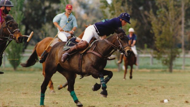 Johnny Kahlbetzer playing at family Polo grounds at Jemalong.