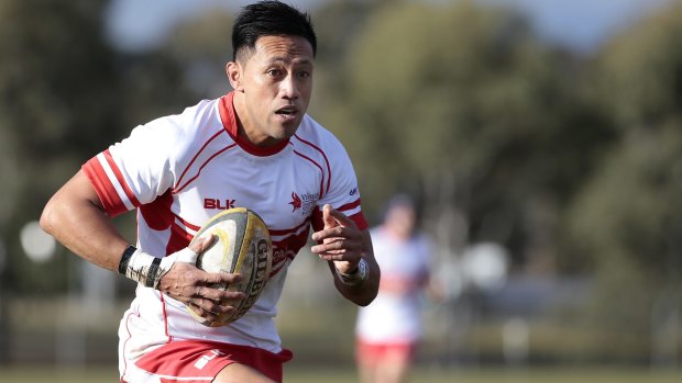 Christian Lealiifano playing for the Tuggeranong Vikings in the John I Dent Cup in July last year.