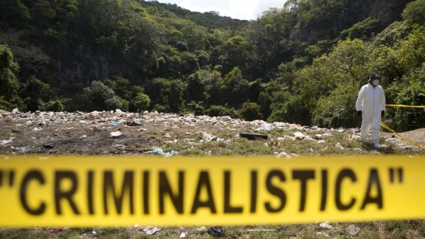 The rubbish dump near Cocula where Mexican authorities say the students' bodies were burnt.