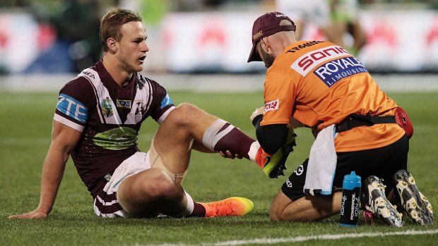 Sea Eagles halfback Daly Cherry-Evans is in doubt for the clash against the Cowboys.