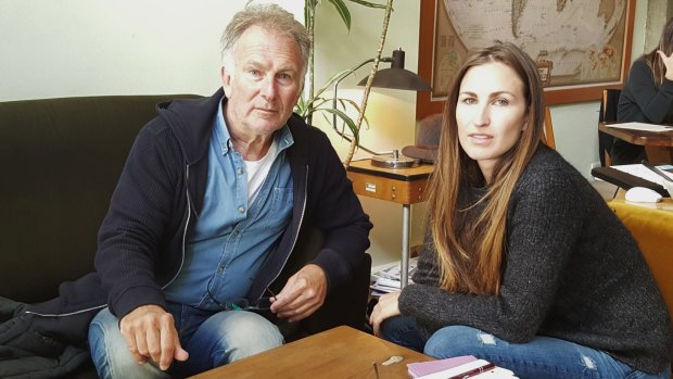 Lucky escape: Melbourne businesswoman Mikala James and her father Brian were on their way to the square when they heard the explosion.