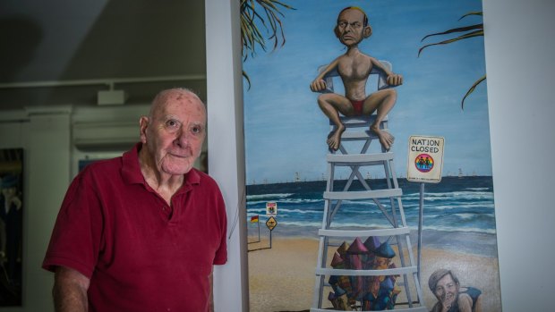 Peter Batey prepares for his 25th Bald Archy Art Prize