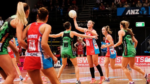 Game day call: the Swifts' Kim Green in action against West Coast on Friday.