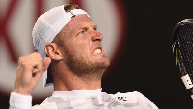 Sam Groth after defeating Thanasi Kokkinakis in five sets.