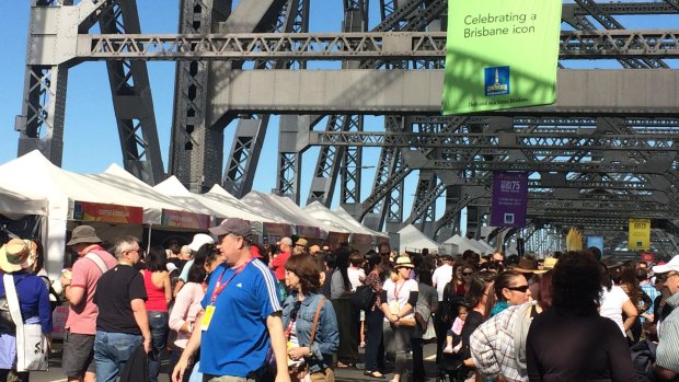 The Story Bridge's 75th birthday celebrations did not leave much room to move.