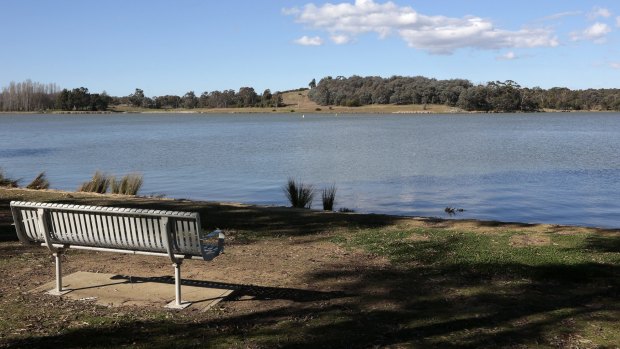 Randall Williams, 51, is accused of trying to drown his wife in Lake Ginninderra (pictured)