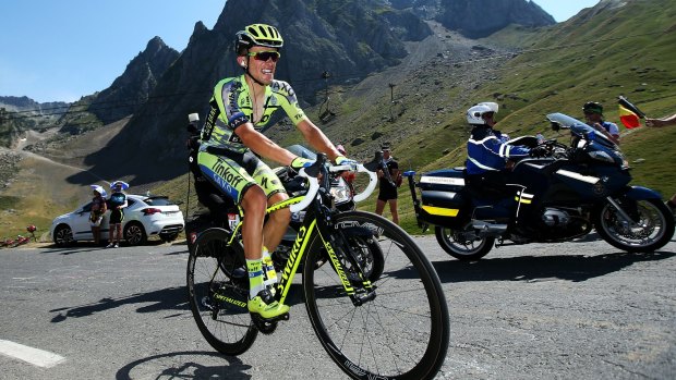 Climb every mountain ... Rafal Majka of Poland (Tinkoff-Saxo) climbs the Col du Tourmalet on the way to winning the 188km-eleventh stage in Cauterets.