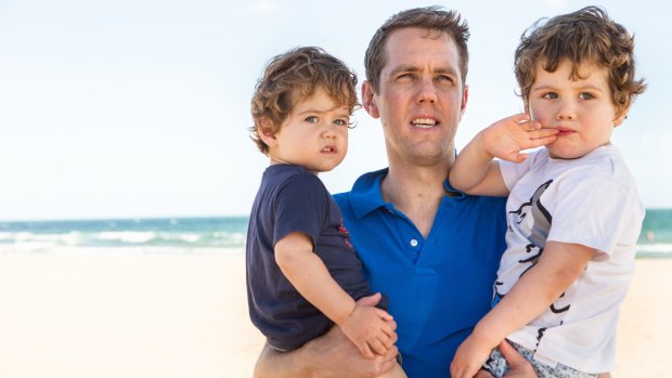Will McCann and his sons Edward (left) and Leo. 