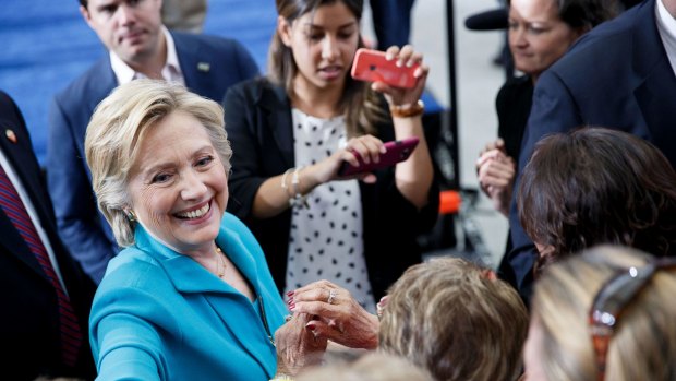 Hillary Clinton out on the hustings in Nevada.