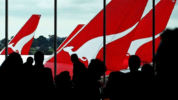 Qantas reported an underlying pretax profit of $367 million in the first half, up from a $252 million loss the previous year. 