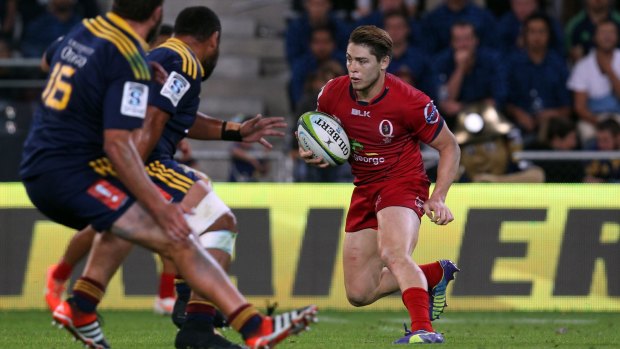 Battled at 10: James O'Connor weighs his options against the Highlanders on Saturday in Dunedin.