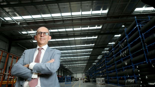 CEVA's managing director Australia and New Zealand, Carlos Velez Rodriguez, poses at the car carrying company's new single-span warehouse in Truganina.