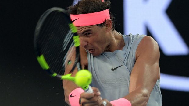 Spaniard Rafael Nadal was in ferocious form against Damir Dzumhur.
