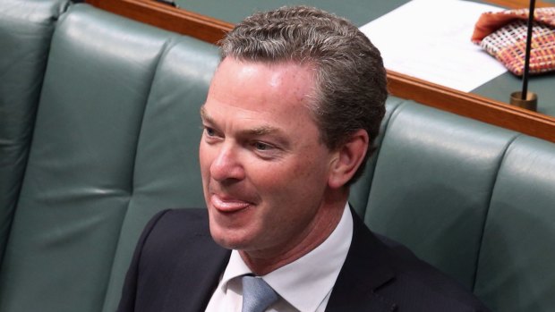 Education Minister Christopher Pyne in question time on Tuesday.