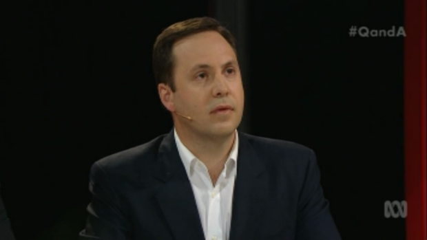 'Mate, the reason they get behind the majors is because of those common values' ...Trade Minister Steve Ciobo explains why Labor and Liberal parties dominate to Greens leader Richard Di Natale. 