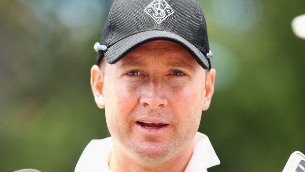 Recovering well: Michael Clarke.