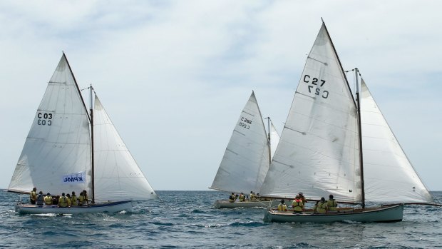 Couta boats racing at the KPMG Couta Boat Classic in 2015.